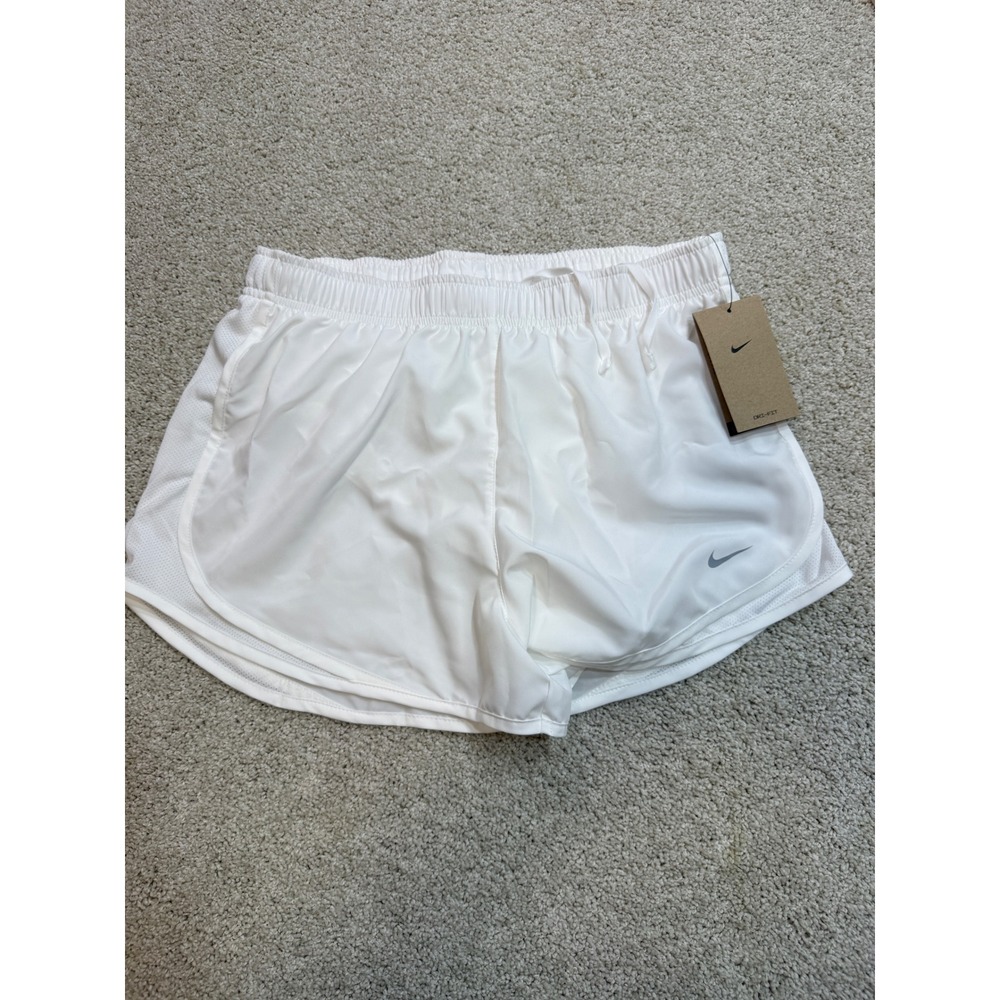 Nike Womens Dri-FIT Tempo Running Shorts White Size Large 831558-100 NWT
